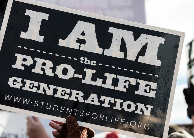 Cartello pro life negli Stati Uniti