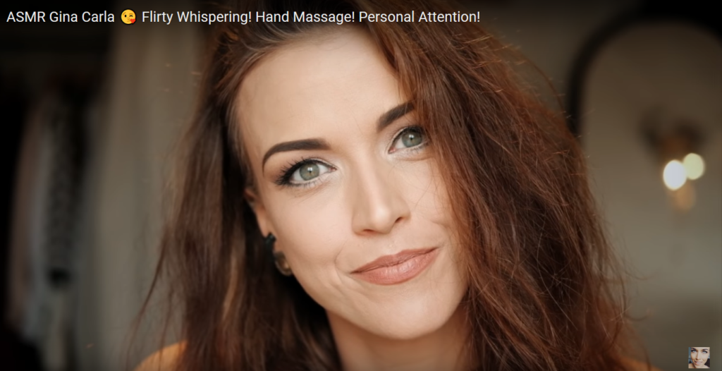 ASMR Gina Carla flirty whispering hand massage and personal attention
