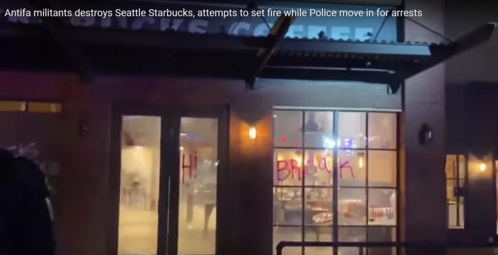 Starbucks assalto Antifa
