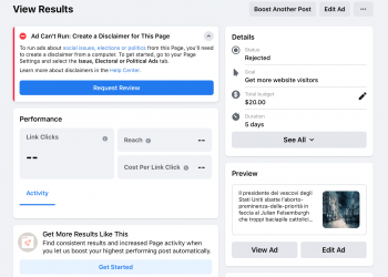 La censura di Facebook