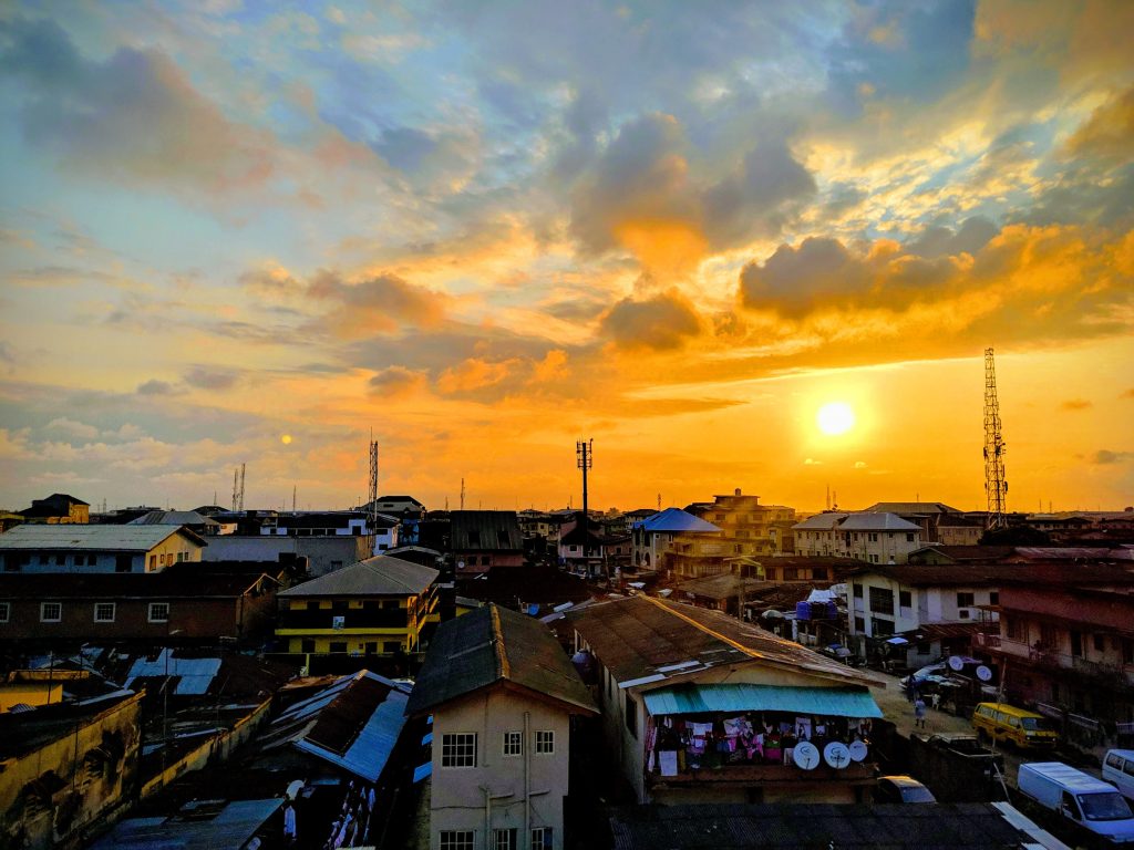 Lagos, Nigeria, tramonto