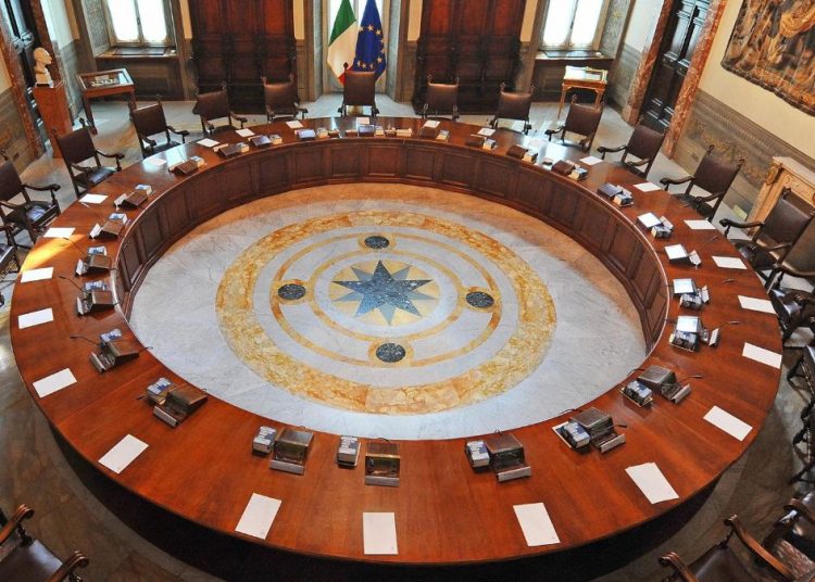 Sala del Consiglio dei Ministri, Palazzo Chigi