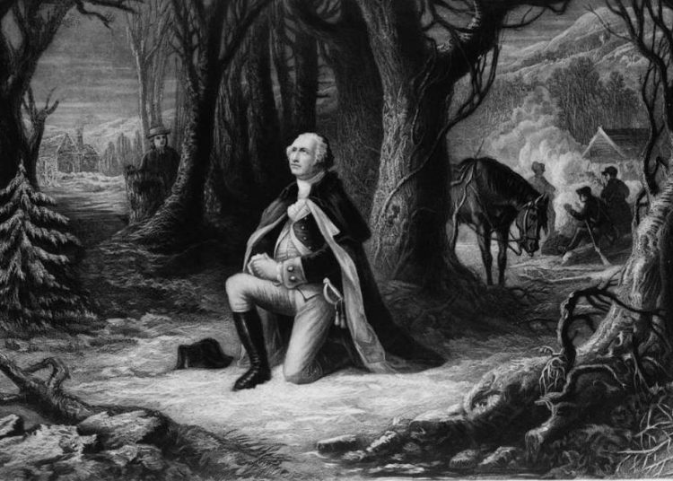 George Washington in preghiera a Valley Forge
