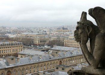 Gargoyle sui tetti di Notre Dame, Parigi
