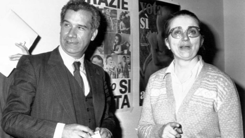 Carlo Casini e Vittoria Quarenghi, durante la campagna referendaria
