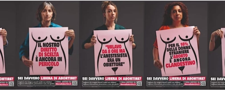 I manifesti di "Libera di abortire"