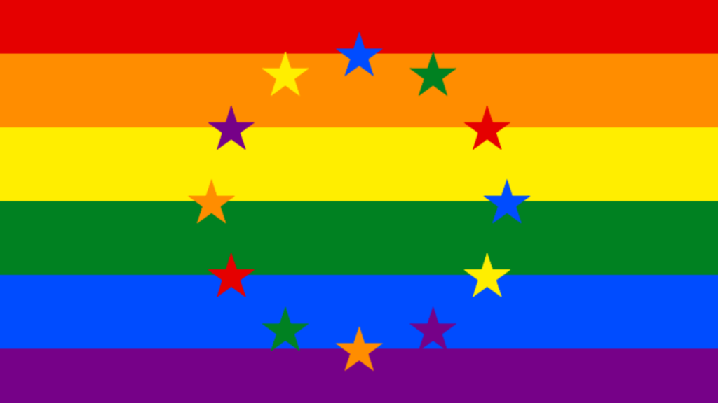Bandera LGBT+ de la UE