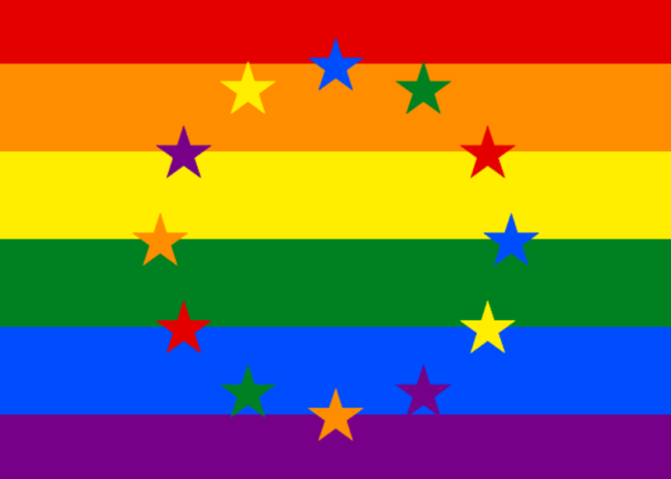 Bandera LGBT+ de la UE