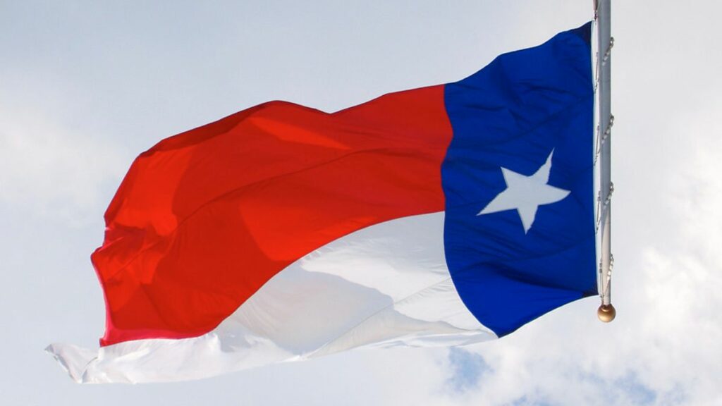 Bandiera capovolta del Texas