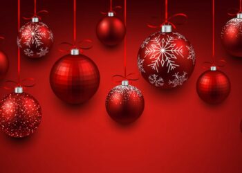 palline rosse di Natale