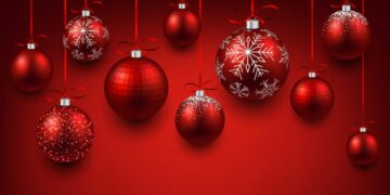 palline rosse di Natale
