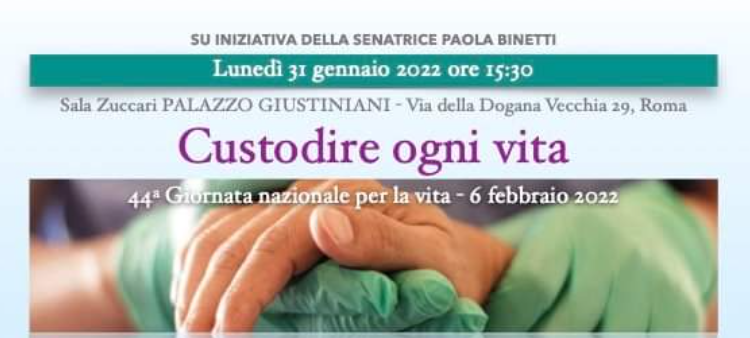 Save the date. Custodire ogni vita