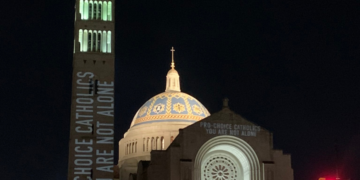 Pro-choice “Catholic” group displays message on the D.C. cathedral