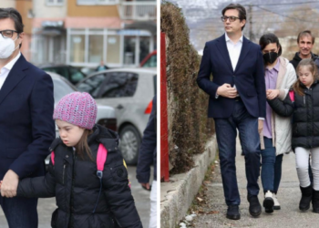 ПРЕДСЕДНИК МАКЕДОНИЈЕ ОДВЕО У ШКОЛУ ДЕВОЈЧИЦУ С ДАУНОВИМ СИНДРОМОМ КОЈУ СУ КИЊИЛИ ЂАЦИ