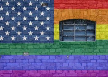 Bandiera USA arcobaleno