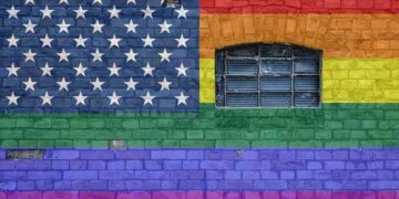 Bandiera USA arcobaleno
