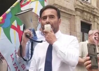 Sottosegretario Rossano Sasso partecipa alla manifestazione davanti al Ministero dell'Istruzione