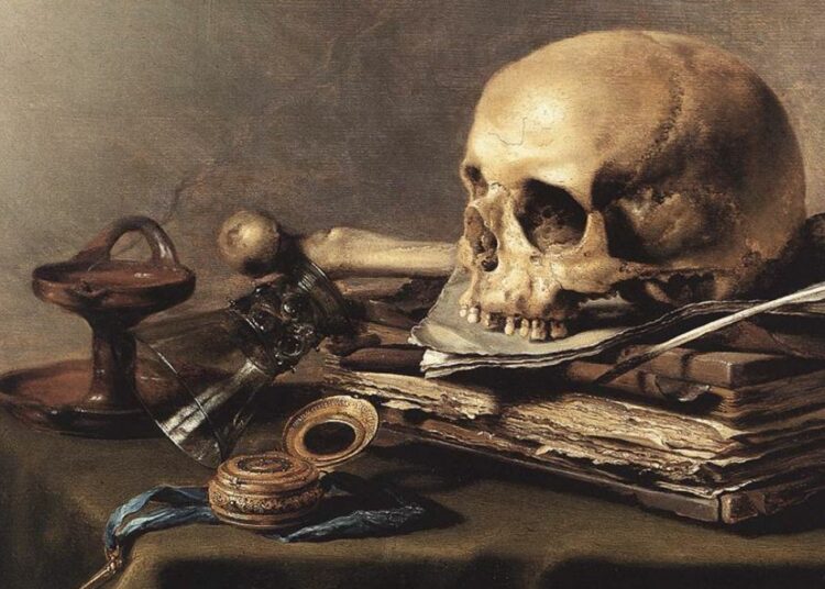 Pieter Claesz (1597ca.-1661), ''Nature morte aux vanités'', (1630) Mauritshuis, L'Aia, Paesi Bassi