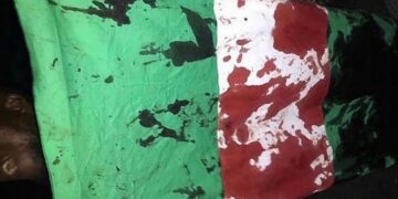 Blutige Flagge von Nigeria