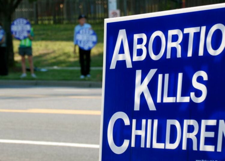 Demonstration against abortion