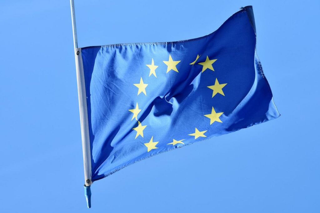 bandiera UE al contrario
