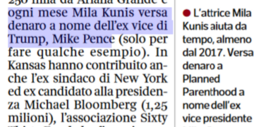 Mila Kunis e Mike Pence
