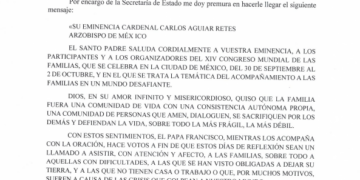 Papa Francesco al XIV Congresso Mondiale delle famiglie