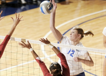 California volleyball player protest trans man on their team