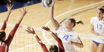 California volleyball player protest trans man on their team