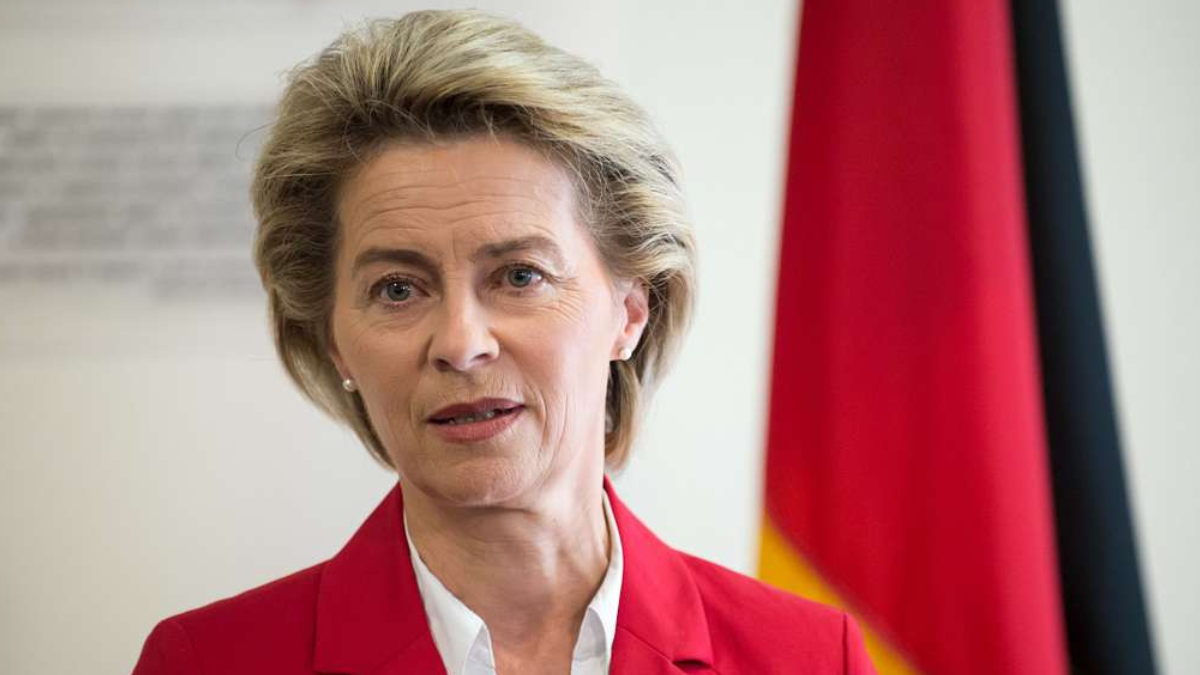Von der Leyen raises rainbow flag on EU commission building for pride week